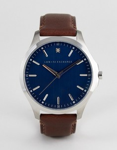 Часы с коричневым кожаным ремешком Armani Exchange AX2181 - Коричневый