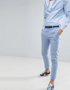 Голубые льняные брюки River Island Wedding - Синий