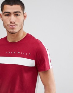 Красная футболка в стиле колор блок Jack Wills - Красный