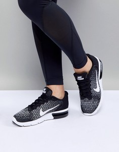 Черные кроссовки Nike Running Air Max Sequent - Черный