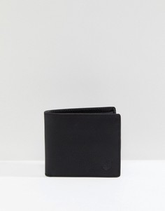 Черный кожаный кошелек двойного сложения с отделением для мелочи Timberland - Черный