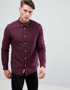 Бордовая оксфордская рубашка классического кроя River Island - Красный