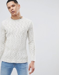 Кремовый обтягивающий джемпер River Island - Кремовый
