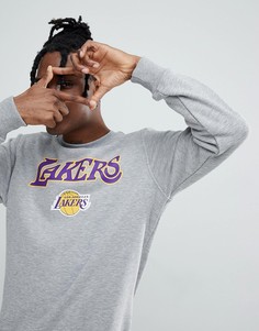 Серый свитшот New Era NBA Los Angeles Lakers - Серый