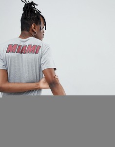 Серая футболка с принтом New Era NBA Miami Heat - Серый