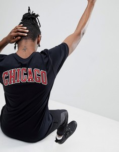 Черная футболка с принтом на спине New Era NBA Chicago Bulls - Черный