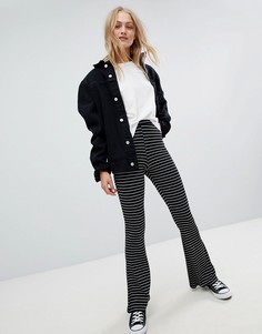 Расклешенные брюки в тонкую полоску Daisy Street - Черный