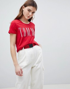 Футболка с логотипом Tommy Jeans - Красный