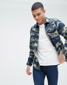 Рубашка классического кроя с камуфляжным принтом Jack &amp; Jones Originals - Зеленый