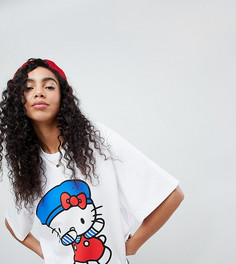 Oversize-футболка с принтом Hello Kitty x ASOS - Черный