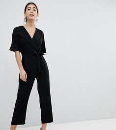 Комбинезон с запахом ASOS PETITE - Черный