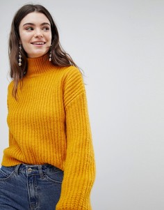 Свободный джемпер с высоким воротом New Look - Желтый