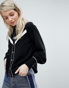 Рубашка в стиле вестерн Monki - Черный