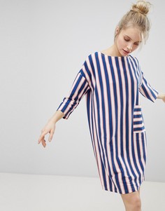 Свободное платье в полоску Monki - Мульти