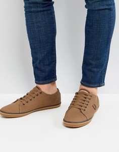 Светло-коричневые саржевые кеды Fred Perry Kingston - Рыжий