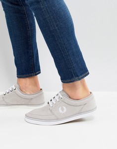 Серые кроссовки из микрофибры Fred Perry Stratford - Серый