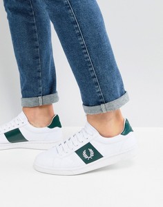 Белые парусиновые кроссовки Fred Perry B721 - Белый