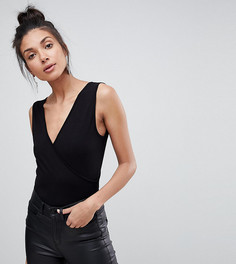Топ с запахом спереди и сзади ASOS TALL - Черный