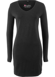 Платье с клинообразным вырезом (черный) Bonprix