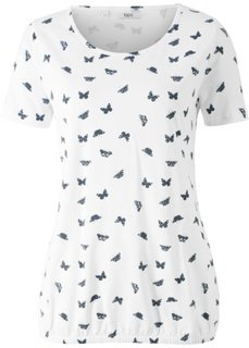 Футболка с рукавом 1/2 (белый с рисунком) Bonprix