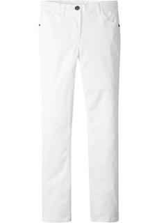 Брюки прямого покроя (белый твил) Bonprix