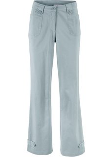 Брюки-стретч из твила, прямой покрой (серебристо-серый) Bonprix