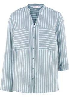 Блузка с длинным рукавом (серебристый в полоску) Bonprix