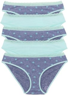 Трусики (5 шт.) (синий с рисунком) Bonprix