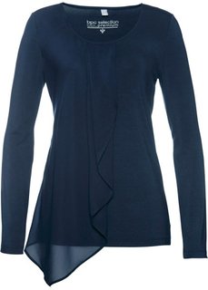 Блузка из трикотажа (темно-синий) Bonprix