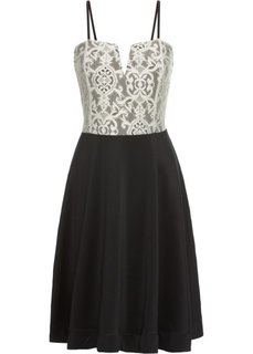 Мини-платье (черный/кремовый) Bonprix