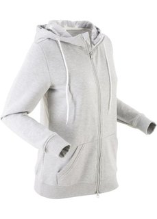 Куртка из легкого трикотажа с длинным рукавом (светло-серый меланж) Bonprix