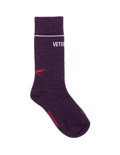 Фиолетовые носки с люрексом Vetements
