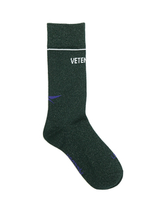 Зеленые носки с люрексом Vetements