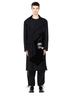 Пальто с бархатным принтом Yohji Yamamoto