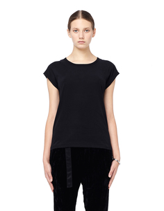 Черная хлопковая футболка Ann Demeulemeester