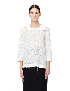 Кружевной топ с воротничком Comme des Garcons CdG