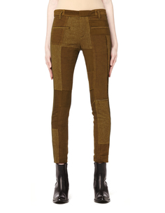 Брюки из кожи, хлопка и льна Haider Ackermann