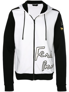 contrast hooded jacket Fendi