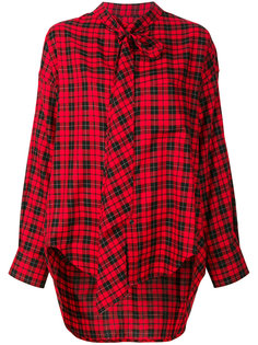 tartan blouse Balenciaga