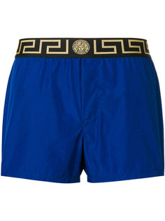 Greek Key waistband swim shorts Versace