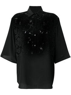 блузка с кружевными панелями Valentino