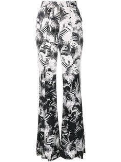palm print crepe flared trousers Sonia Rykiel