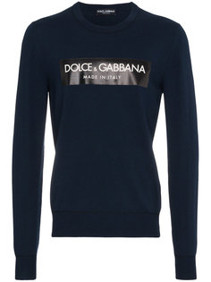 свитер с круглым вырезом с логотипом Dolce &amp; Gabbana