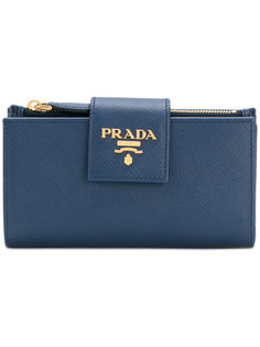 logo plaque wallet Prada
