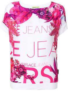 футболка с цветочным принтом  Versace Jeans