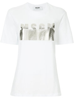 футболка с логотипом металлик  MSGM