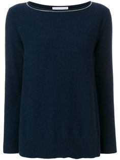 beaded detail neckline top Fabiana Filippi