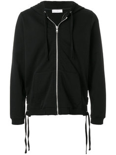 lace-up side detail zipped front hoodie Faith Connexion