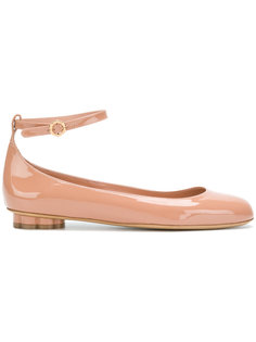 балетки на каблуке цветочной формы Salvatore Ferragamo