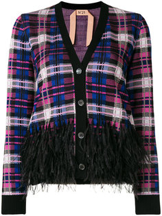 embellished check cardigan Nº21